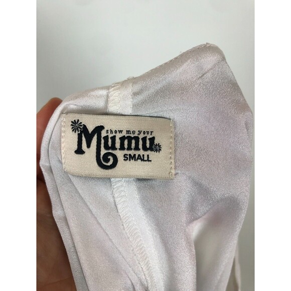 Show Me Your Mumu Rebel Floral White Spaghetti Strap Romper Women's Size Small - Picture 6 of 7